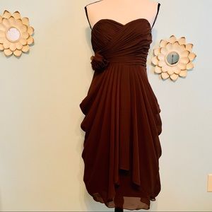 Sweetheart Neckline Drape Skirt Semiformal Dress